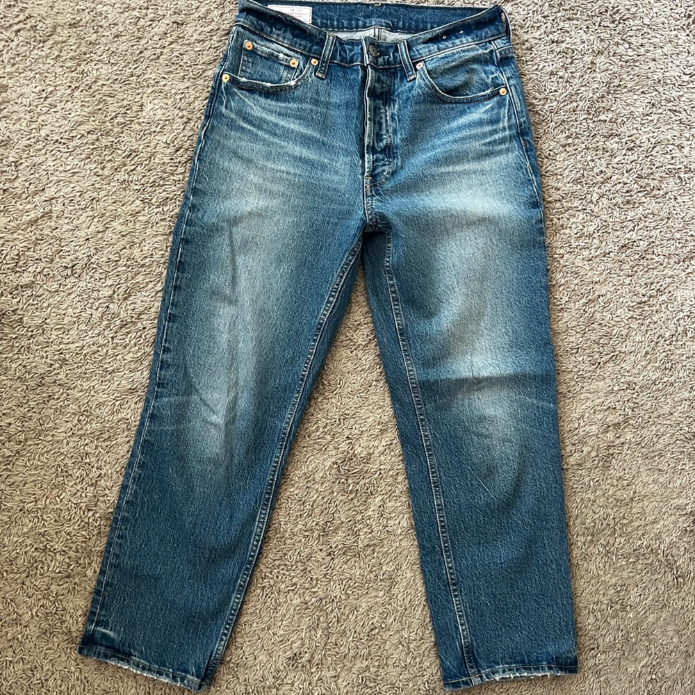 GAP Vintage Blue Straight Leg Jeans Size 6 Petite